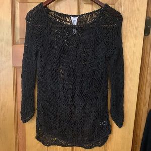 Future Paradise Netted Black Summer Sweater